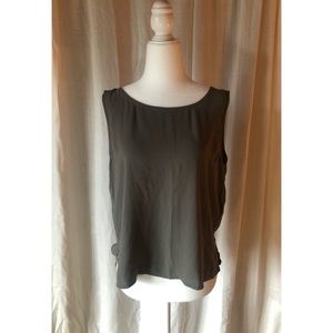 EILEEN FISHER Beautiful Silk Tank Stone Color Size M